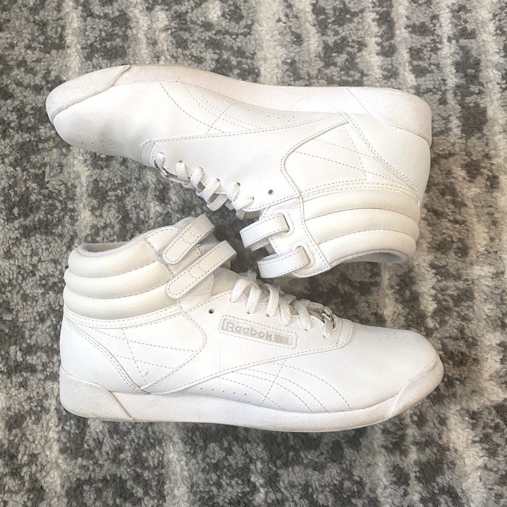 Reebok Freestyle high-top sneaker white